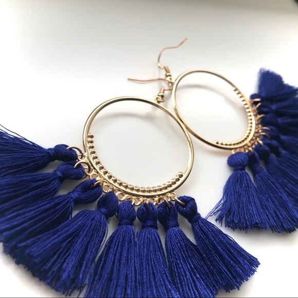 “Arriba!” Boho Tassel Fringe Hoop Fun Cute Earring - Picture 2 of 16